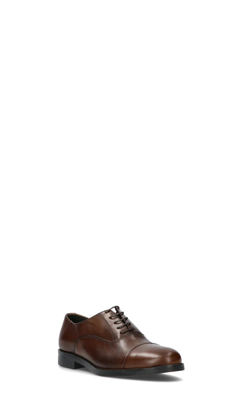 MADE IN ITALY Stringata uomo marrone in pelle - Image 2
