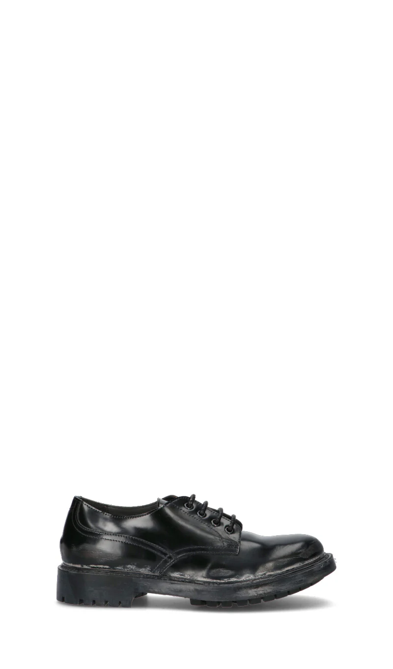 MOMA Stringata uomo nera in pelle