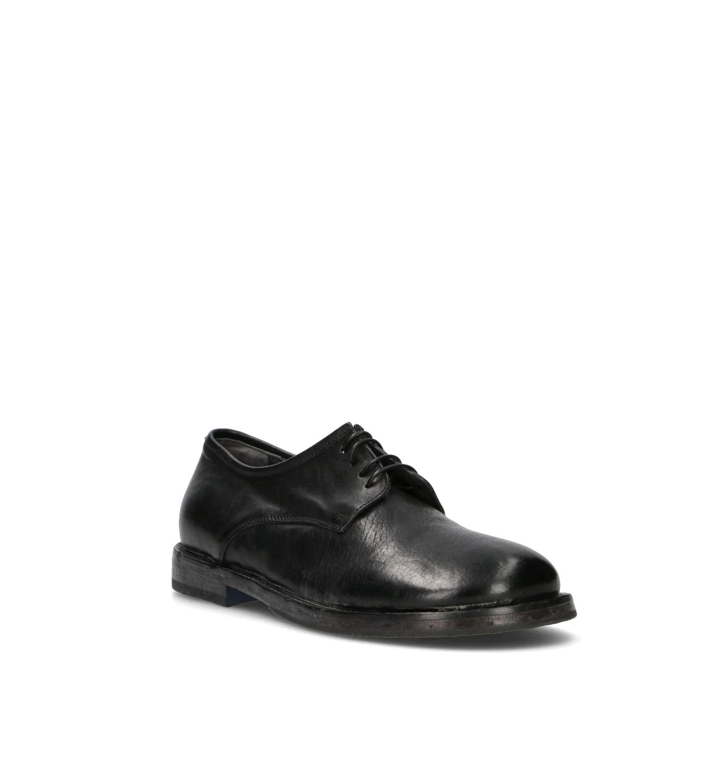 MOMA Stringata uomo nera in pelle - Image 2