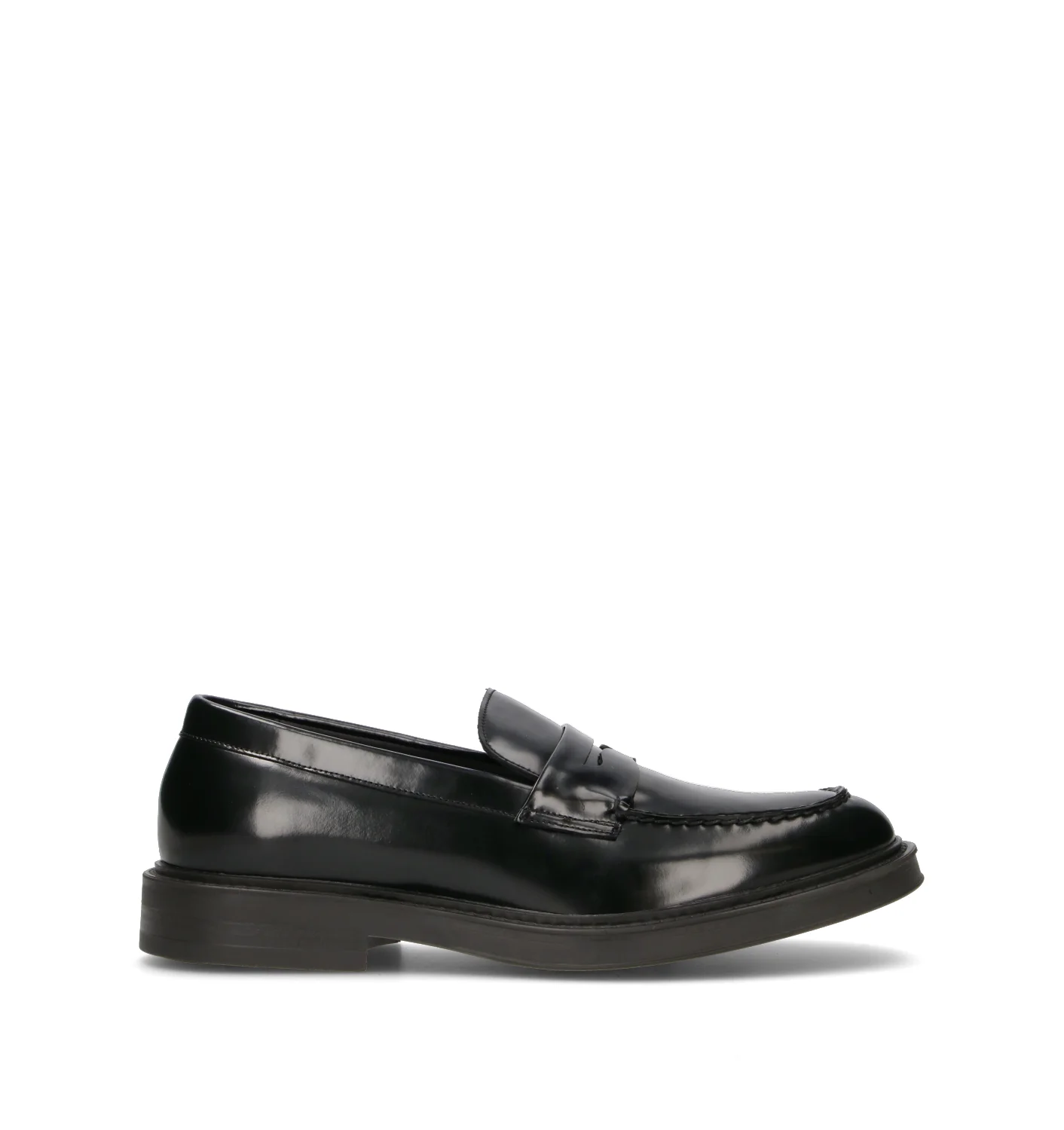 HUNDRED 100 Mocassino uomo nero in pelle