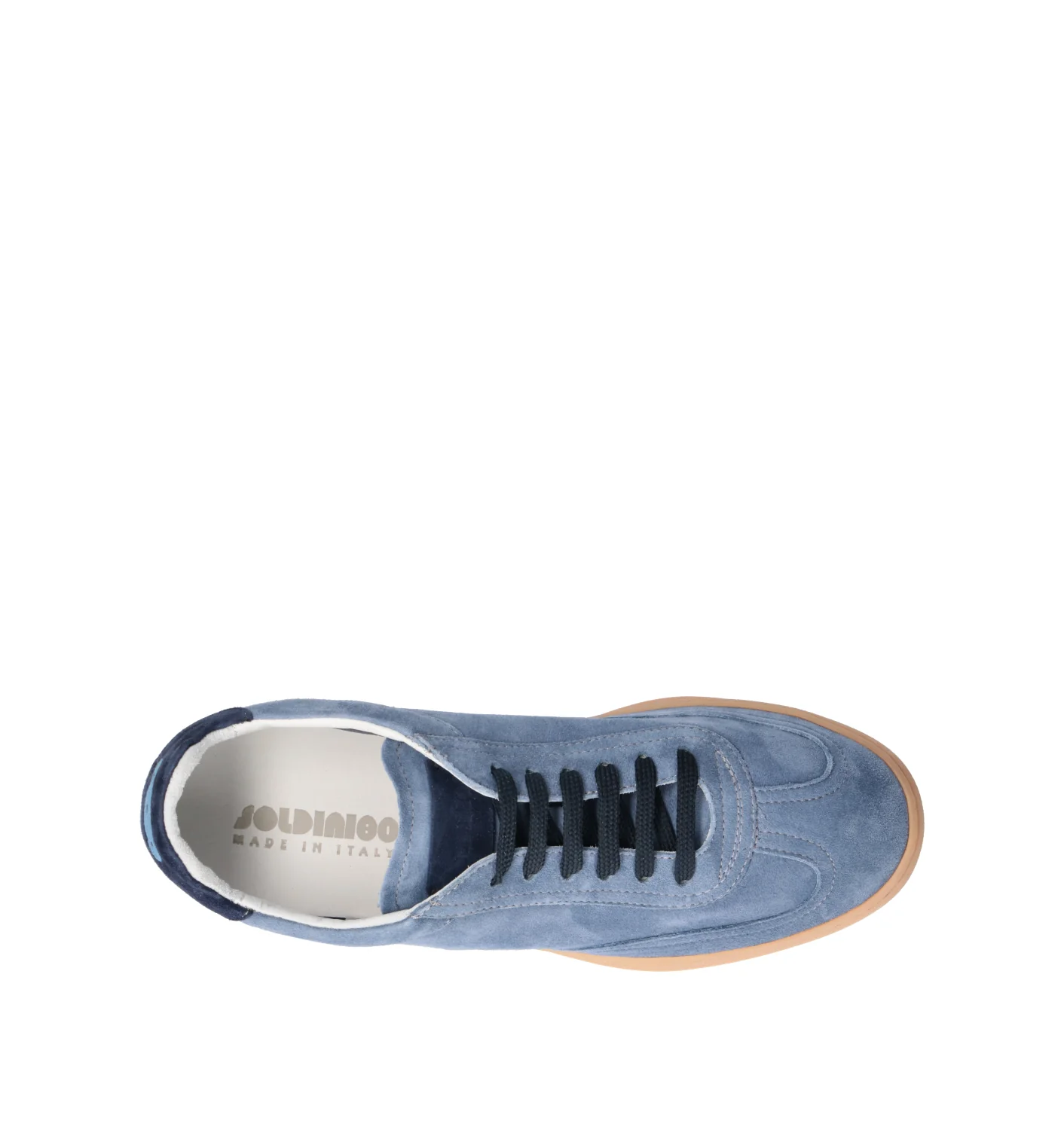 SOLDINI 80 Sneaker uomo avio/blu in suede - Image 5