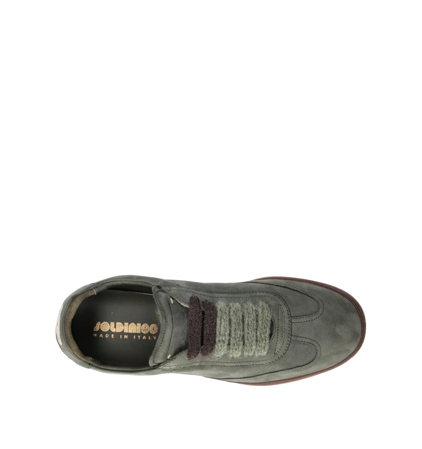 SOLDINI 80 Sneaker uomo verde in suede - Image 5