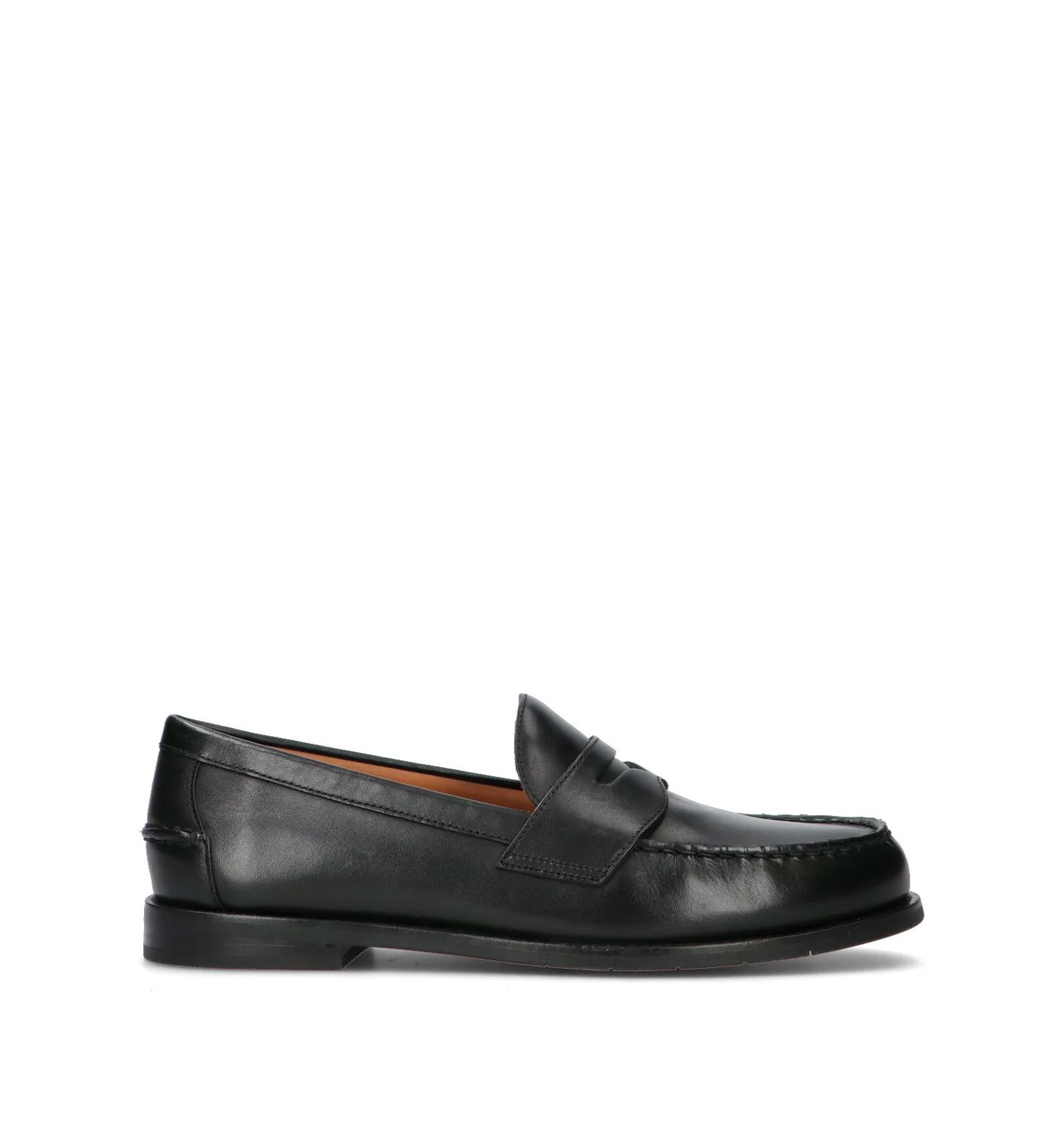RALPH LAUREN Mocassino uomo nero in pelle