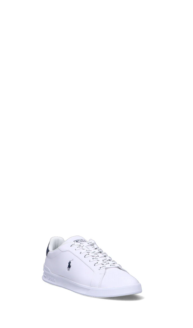 RALPH LAUREN Sneaker uomo bianca e nera in pelle - Image 2