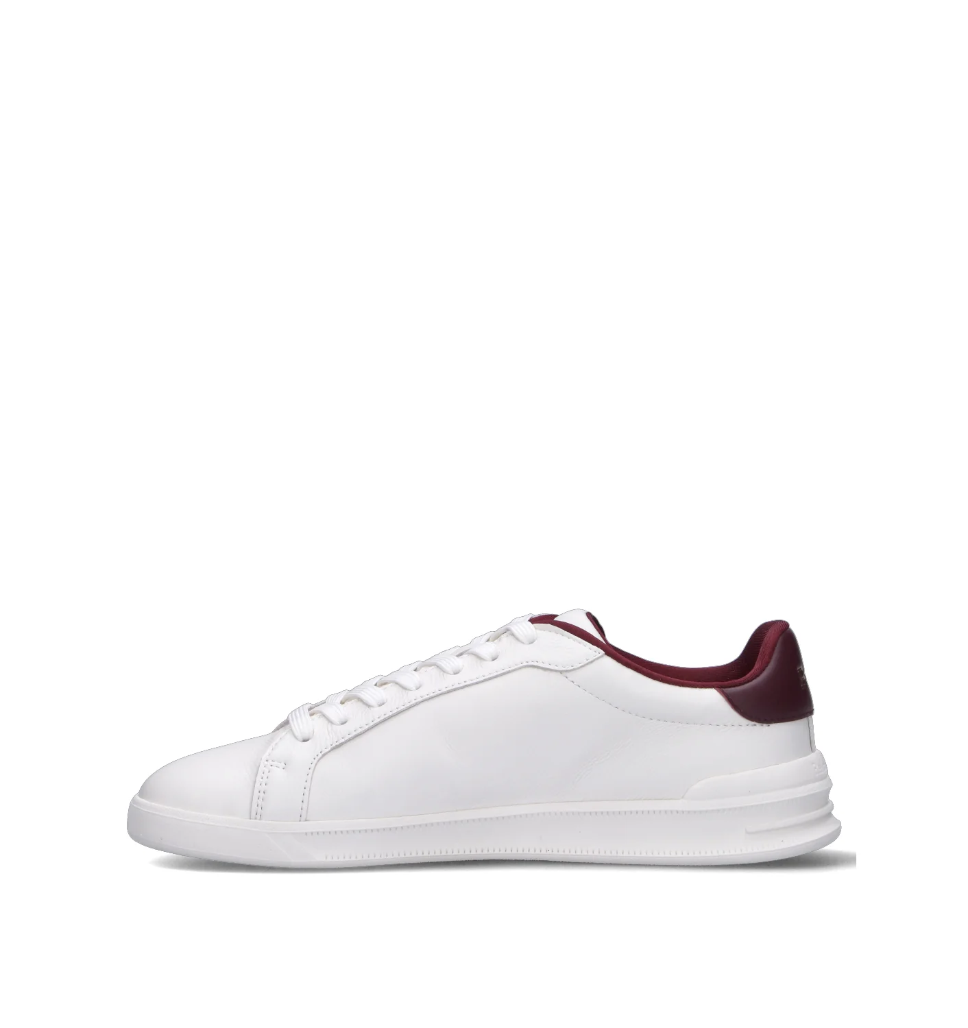 POLO RALPH LAUREN Sneaker uomo bianca/bordeaux in pelle - Image 4