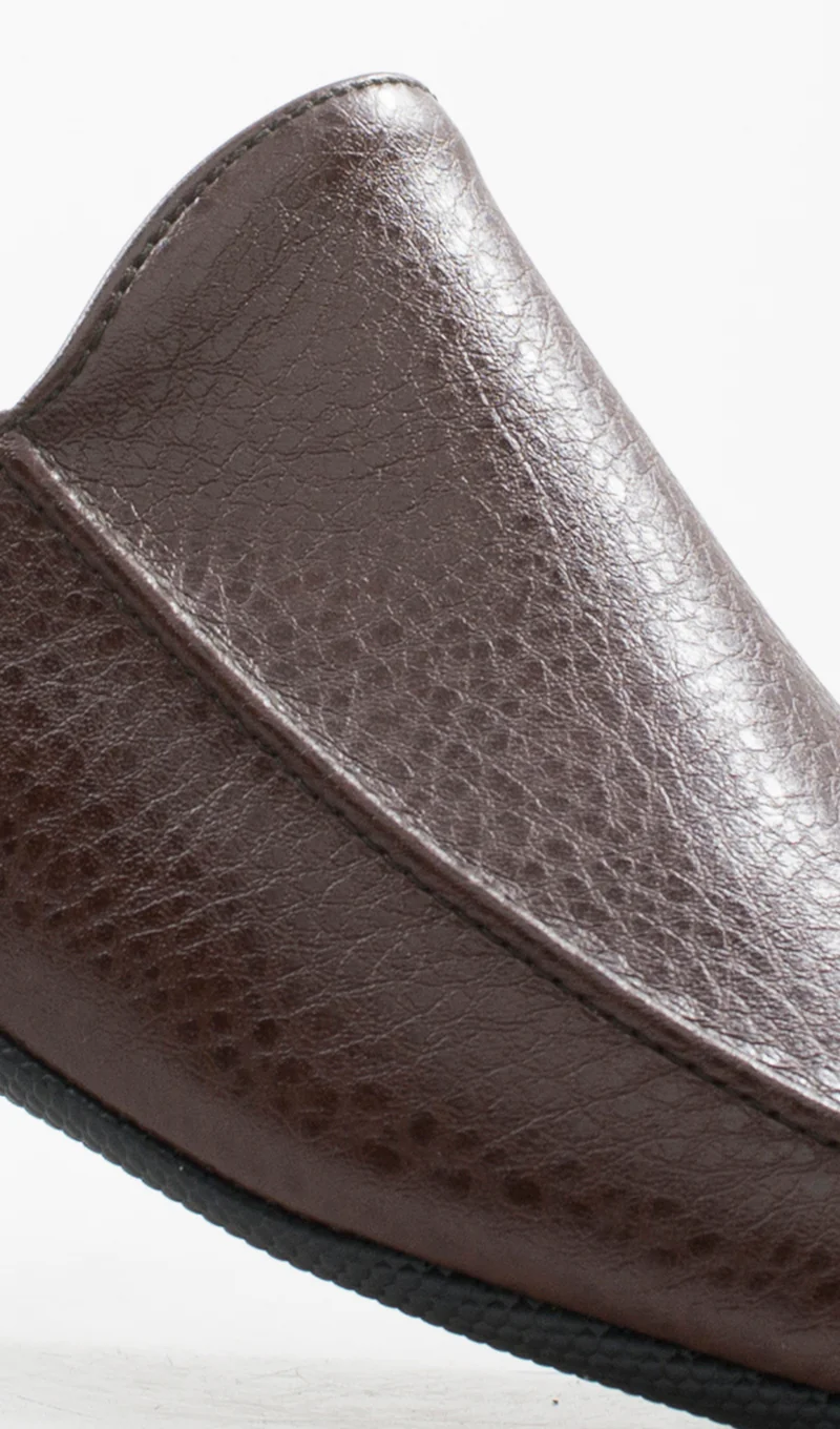 ANTICA PANTOFOLERIA Ciabatta uomo marrone in pelle - Image 5