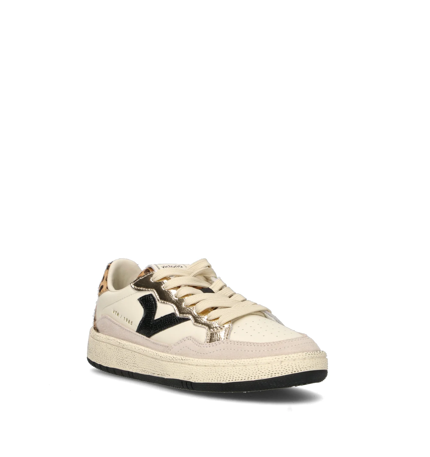 VICTORIA Sneaker donna panna in pelle - Image 2