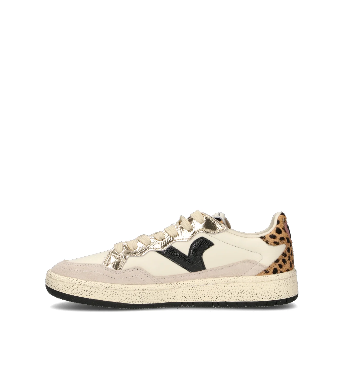 VICTORIA Sneaker donna panna in pelle - Image 4