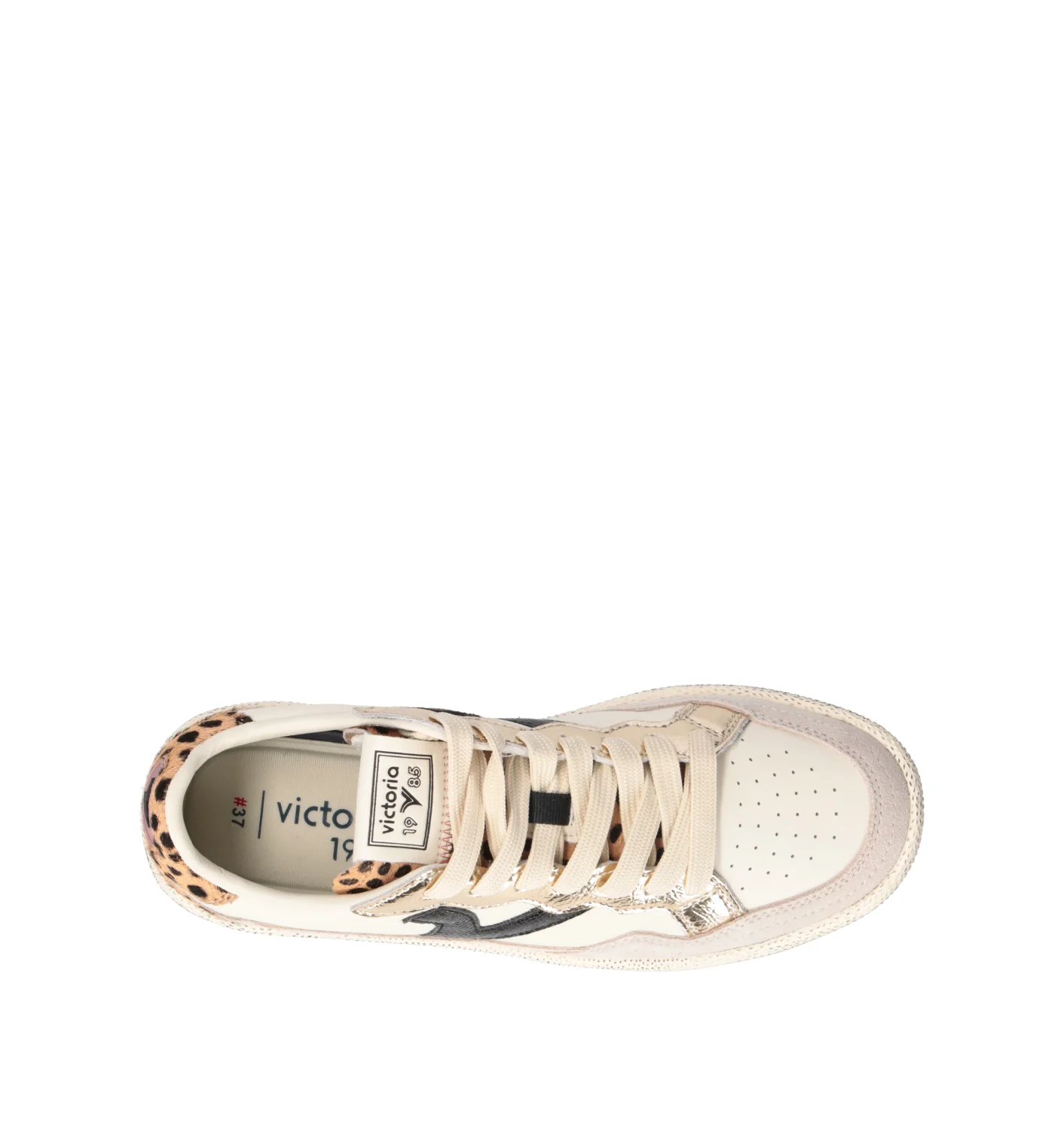 VICTORIA Sneaker donna panna in pelle - Image 5