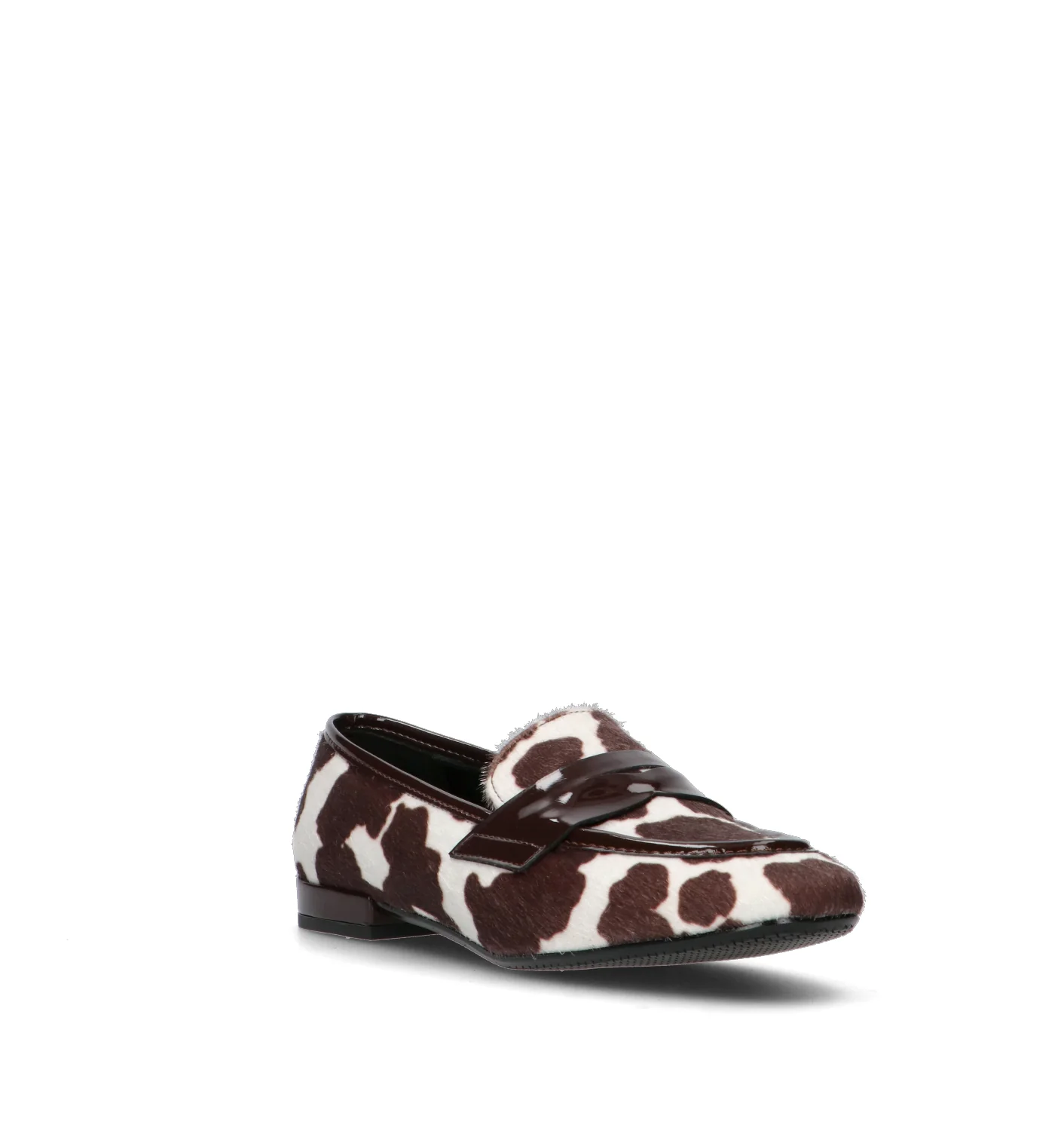 REBECCA VAN DIK Mocassino donna bianco/marrone in cavallino - Image 2