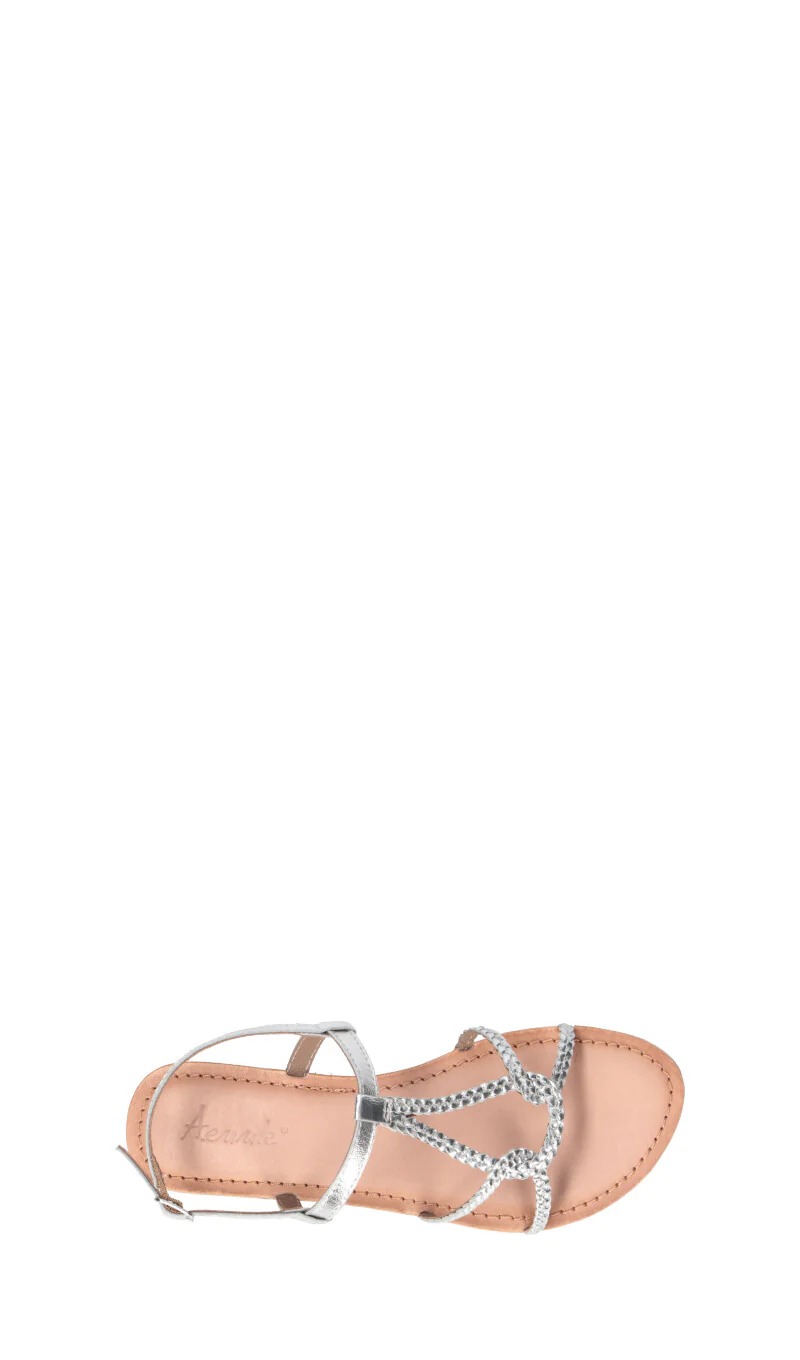 A.ENNIE Sandalo donna argento in pelle - Image 5