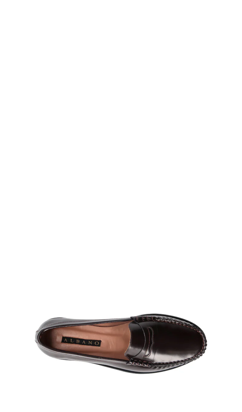 ALBANO Mocassino donna bordeaux in pelle - Image 5