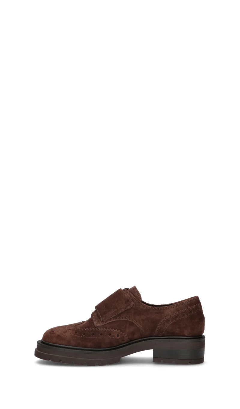 CARMENS Stringata donna marrone in suede - Image 4