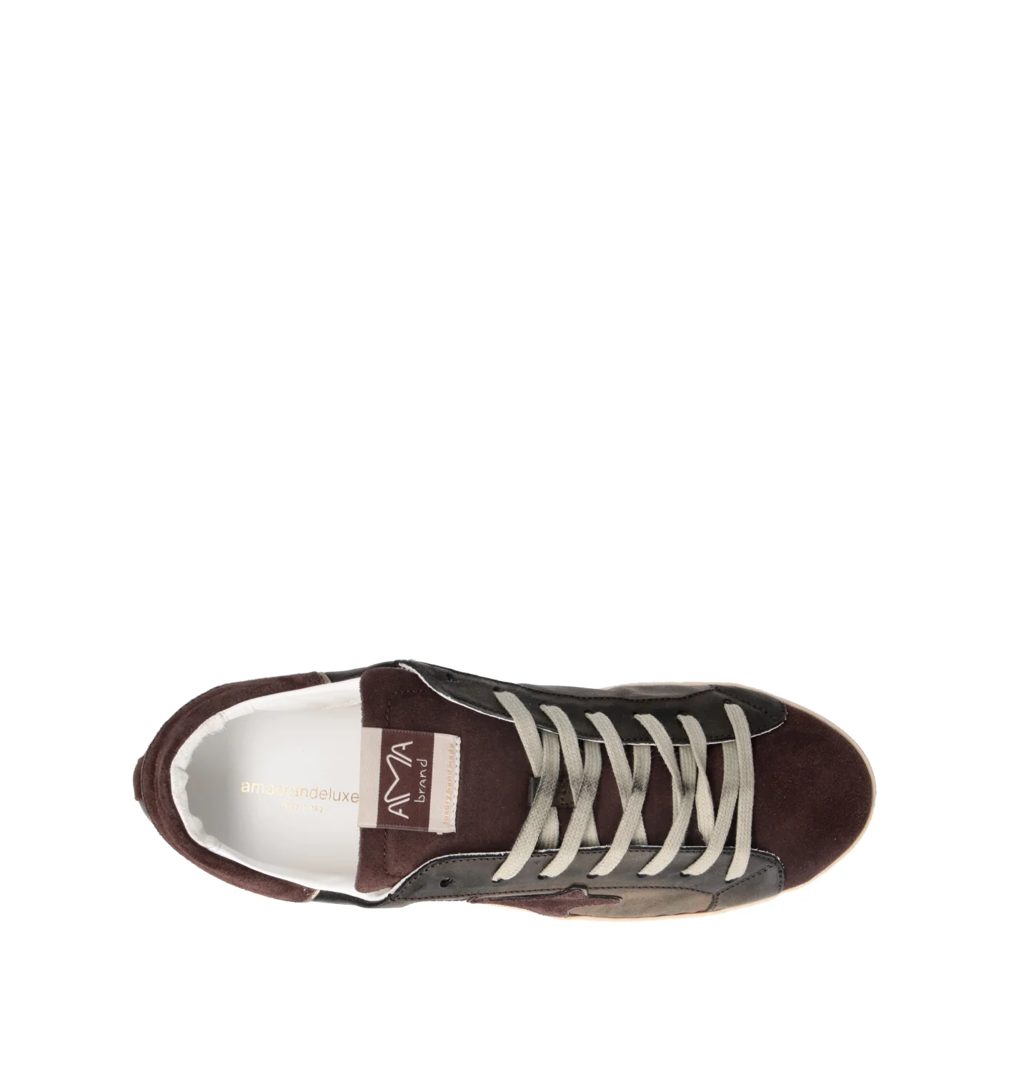 AMA BRAND Sneaker uomo marrone in pelle - Image 5