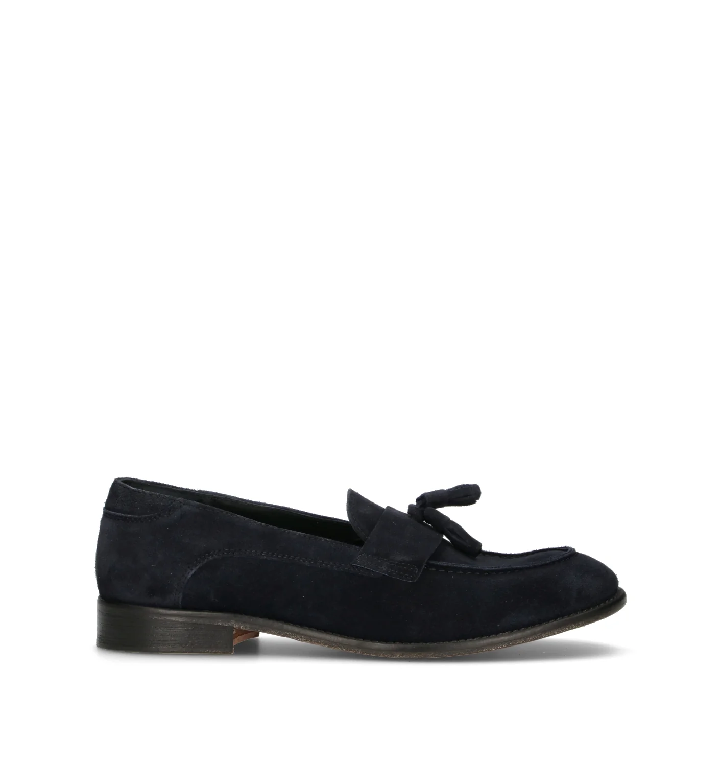 ANTICO MASTRO Mocassino uomo blu in suede