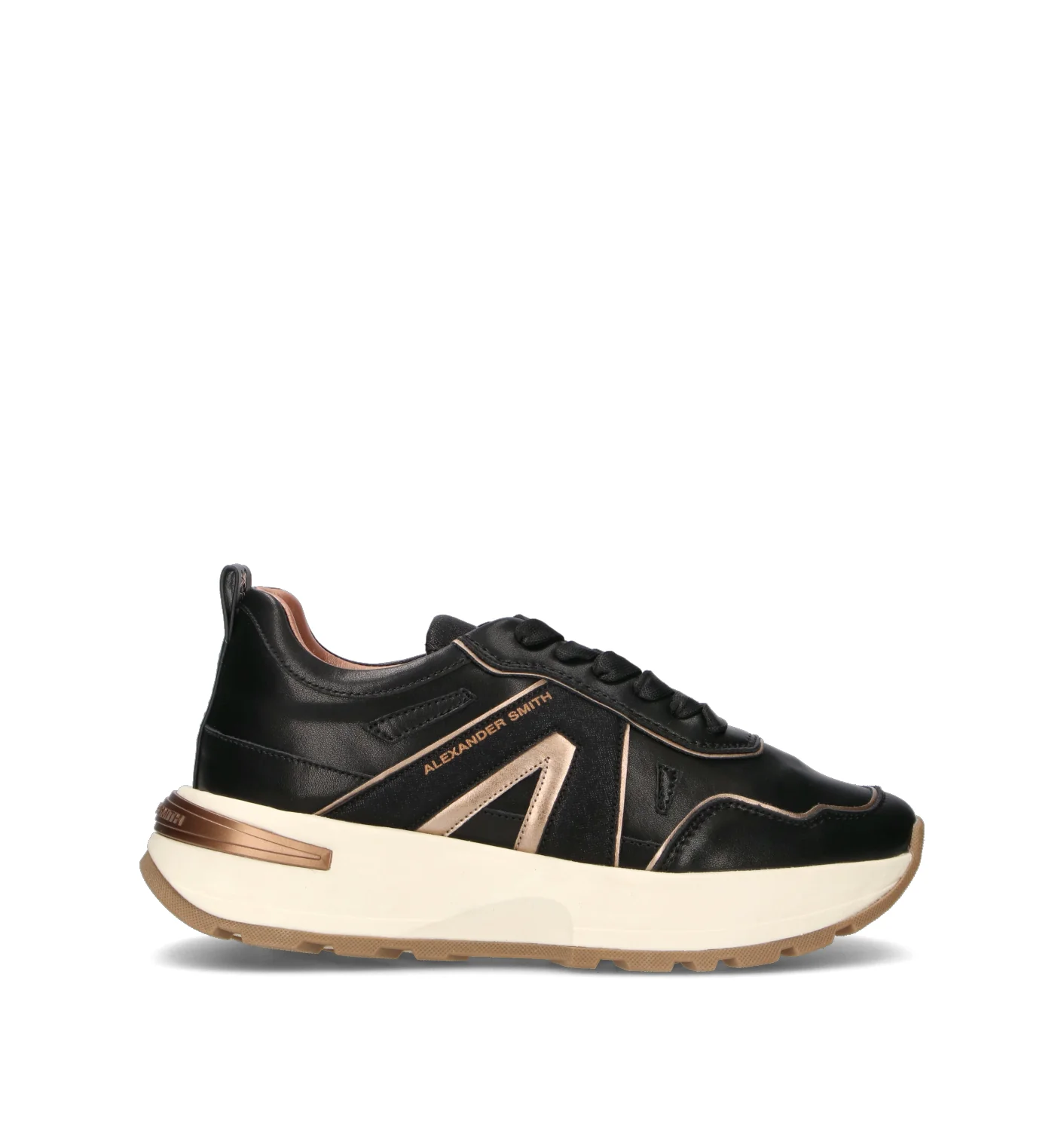 ALEXANDER SMITH Sneaker donna nera in pelle
