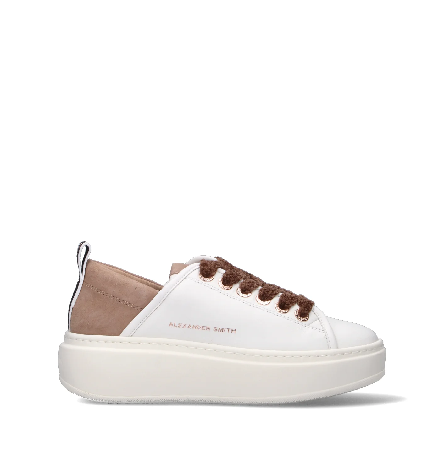 ALEXANDER SMITH Sneaker donna bianca in pelle