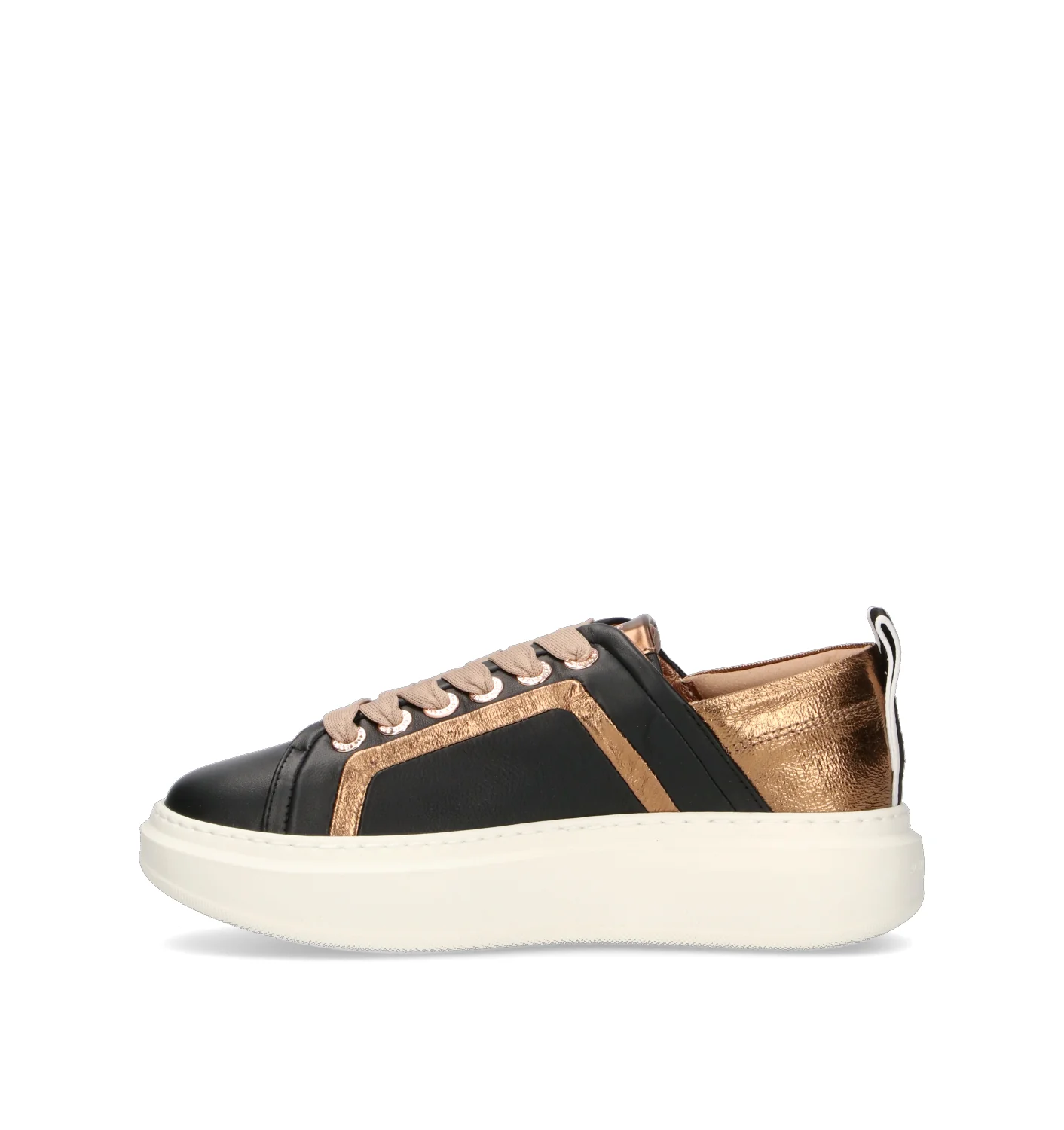 ALEXANDER SMITH Sneaker donna nera/oro in pelle - Image 4
