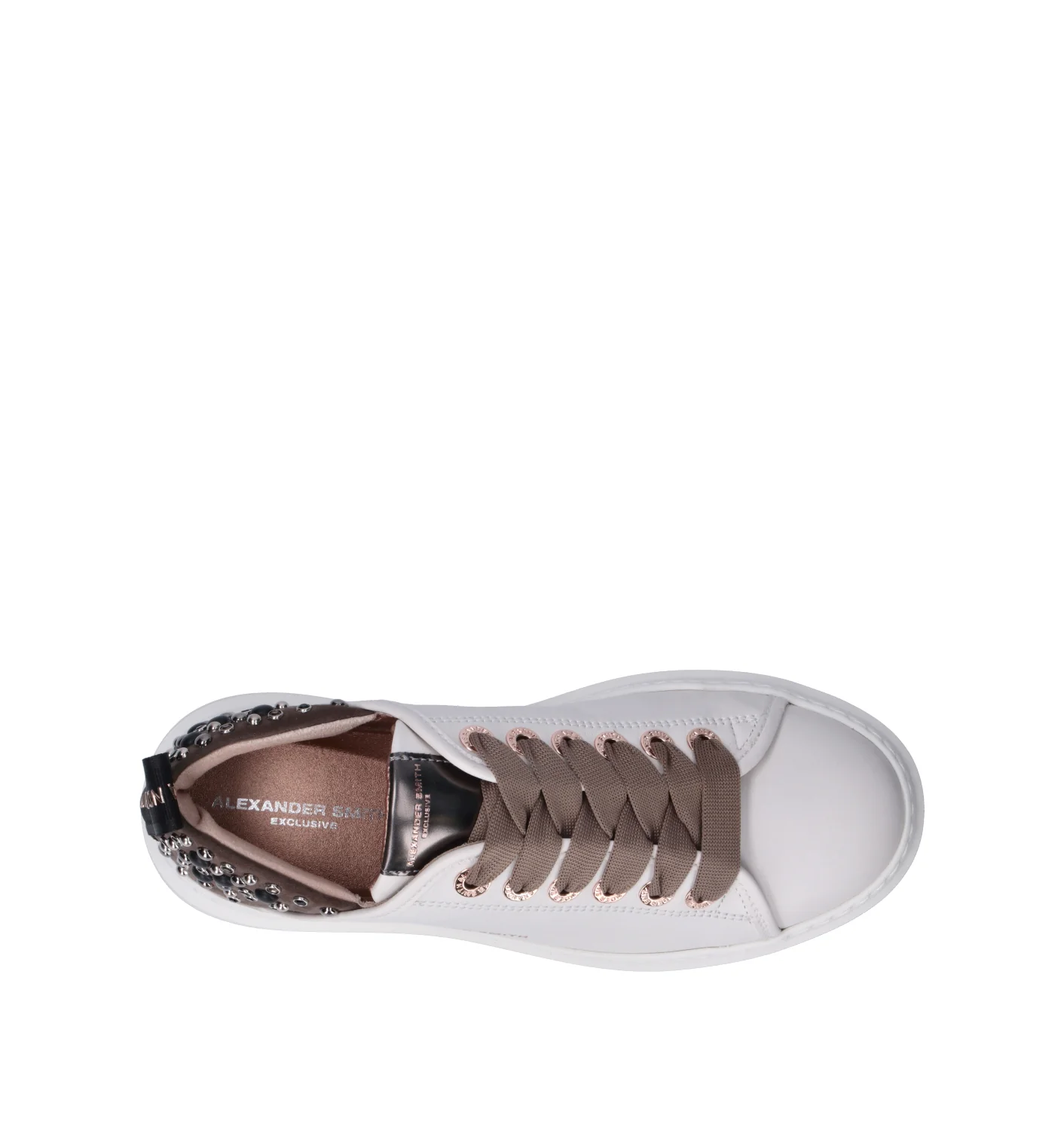 ALEXANDER SMITH Sneaker donna bianca/marrone in pelle - Image 5