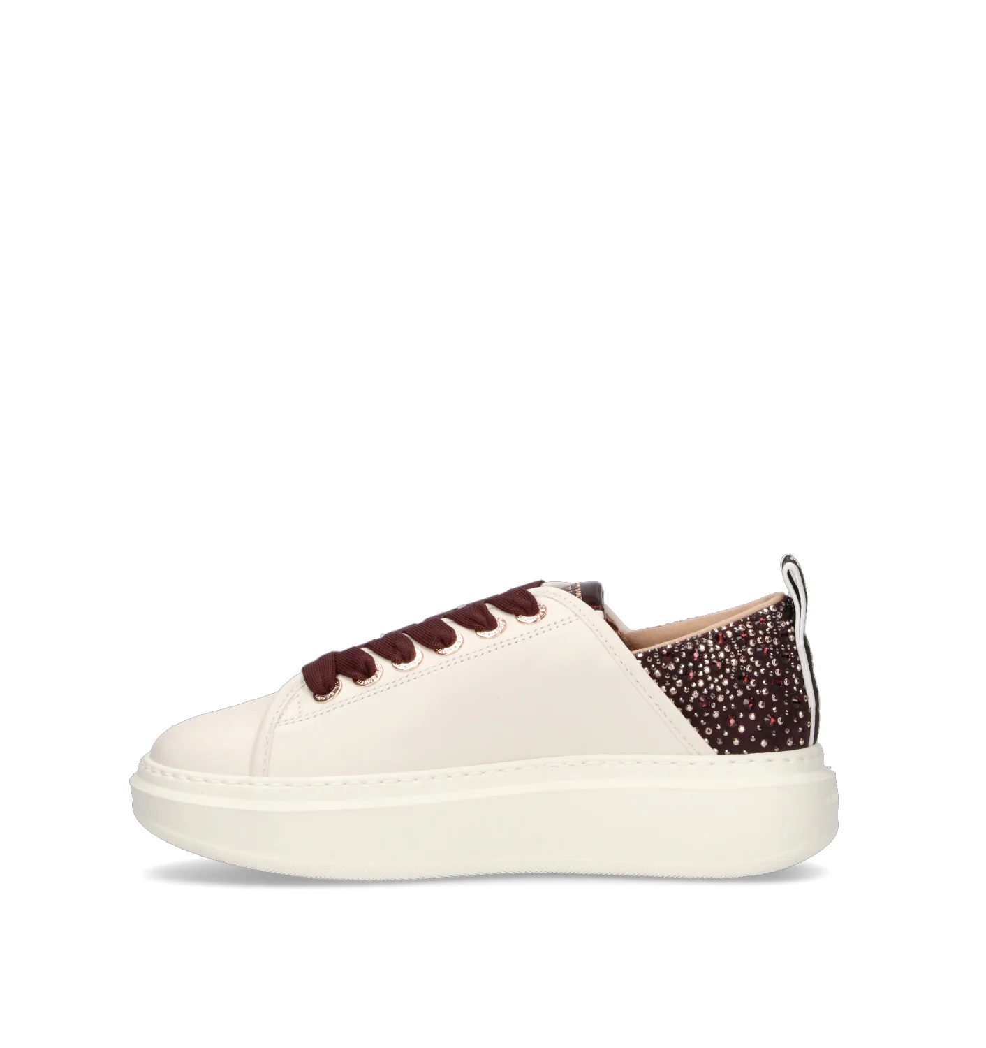 ALEXANDER SMITH Sneaker donna bianca/bordeaux in pelle - Image 4