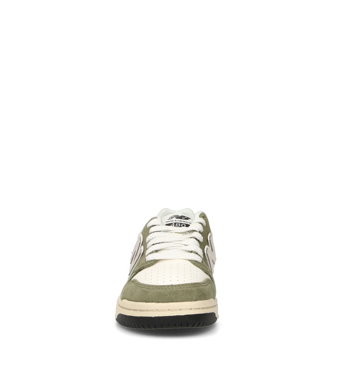 NEW BALANCE 480 Sneaker donna bianca/verde in pelle - Image 3