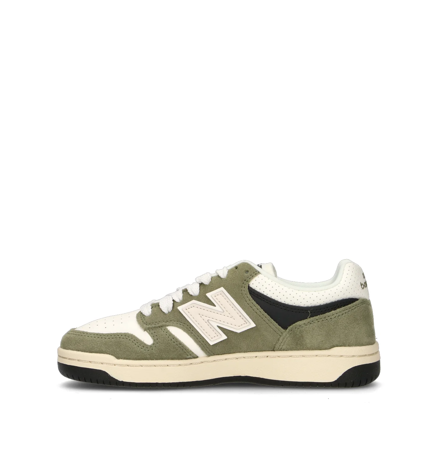 NEW BALANCE 480 Sneaker donna bianca/verde in pelle - Image 4