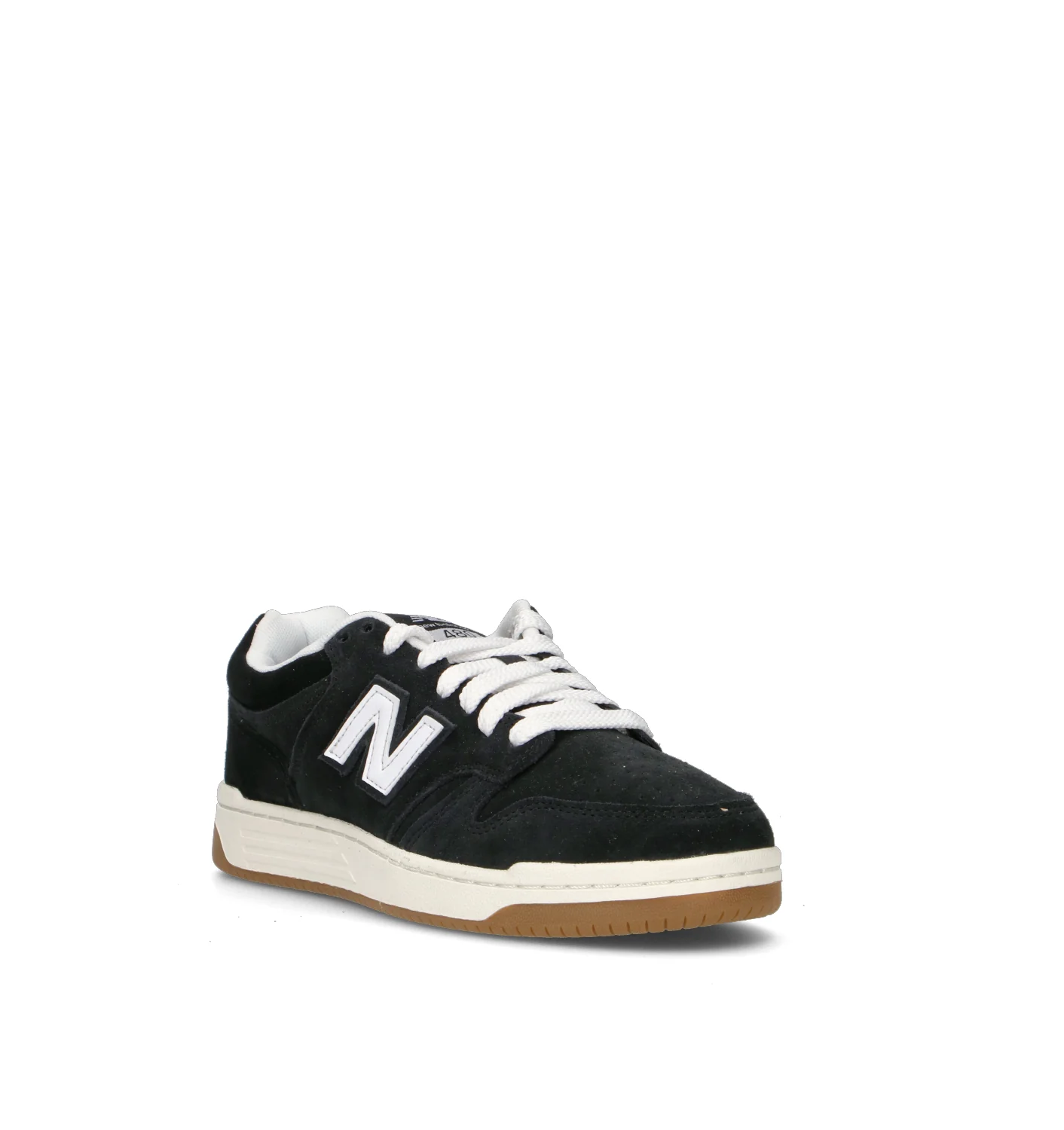 NEW BALANCE 480 Sneaker uomo nera in suede - Image 2