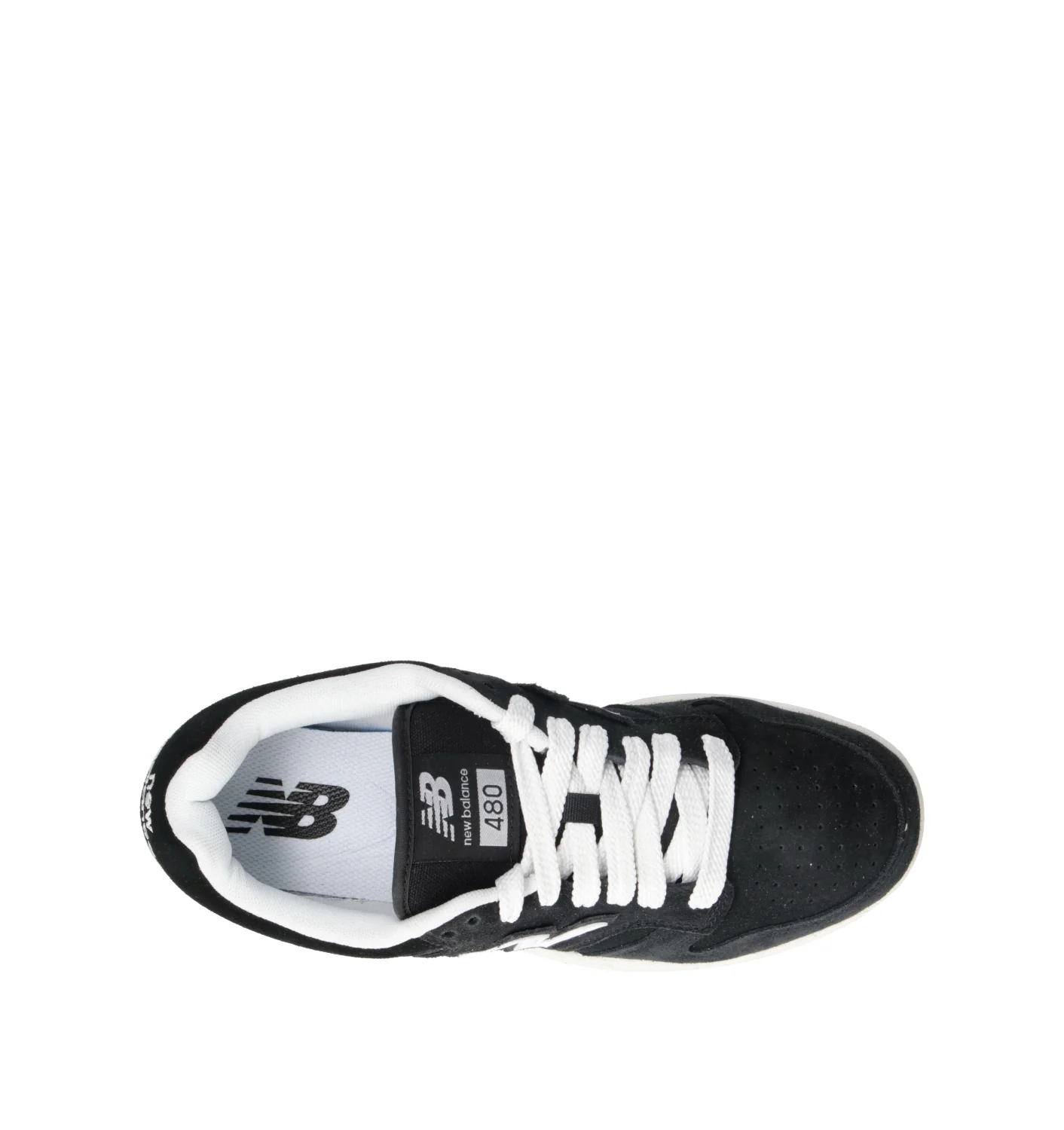 NEW BALANCE 480 Sneaker uomo nera in suede - Image 5
