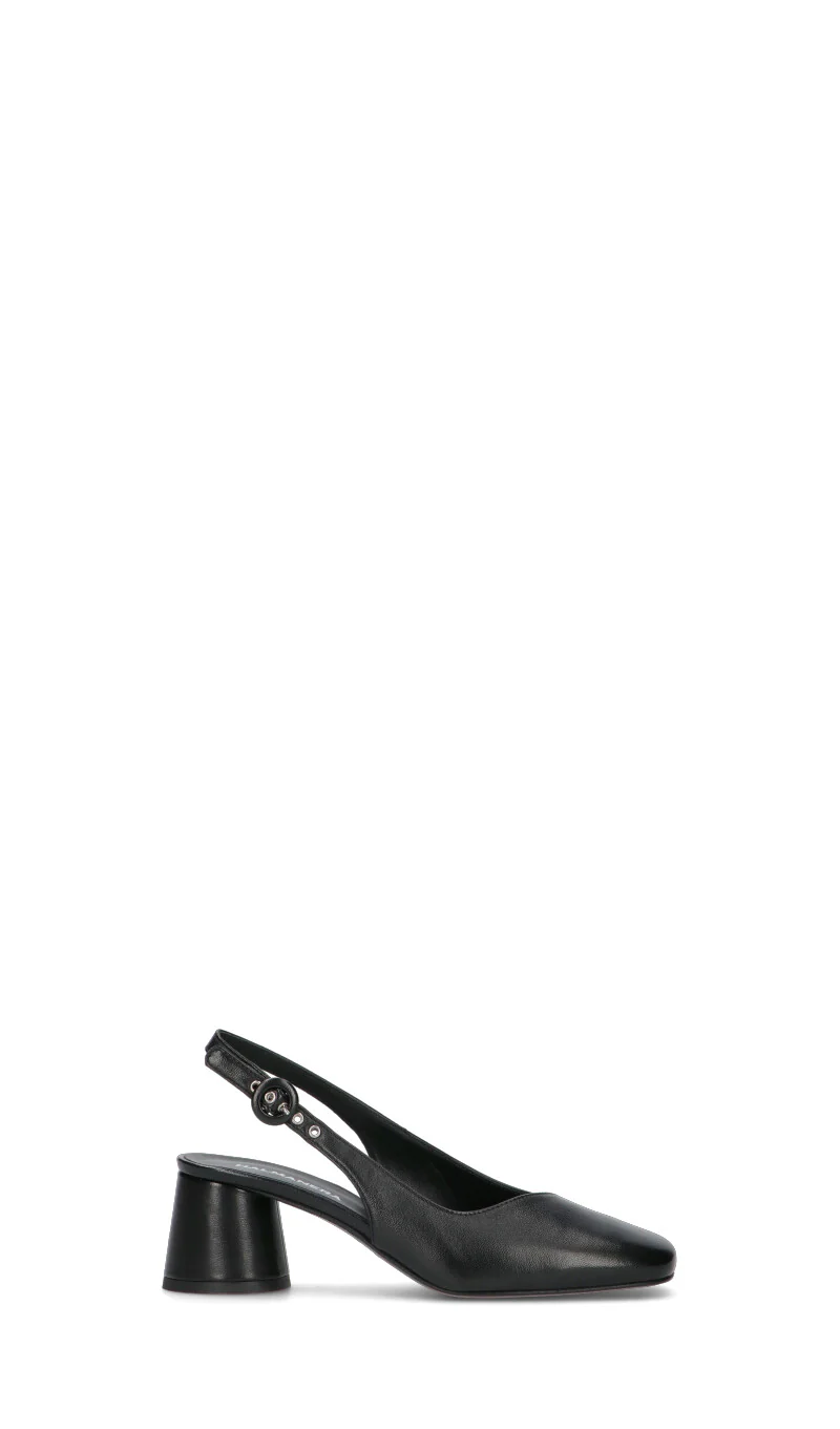 HALMANERA Slingback donna nera in pelle