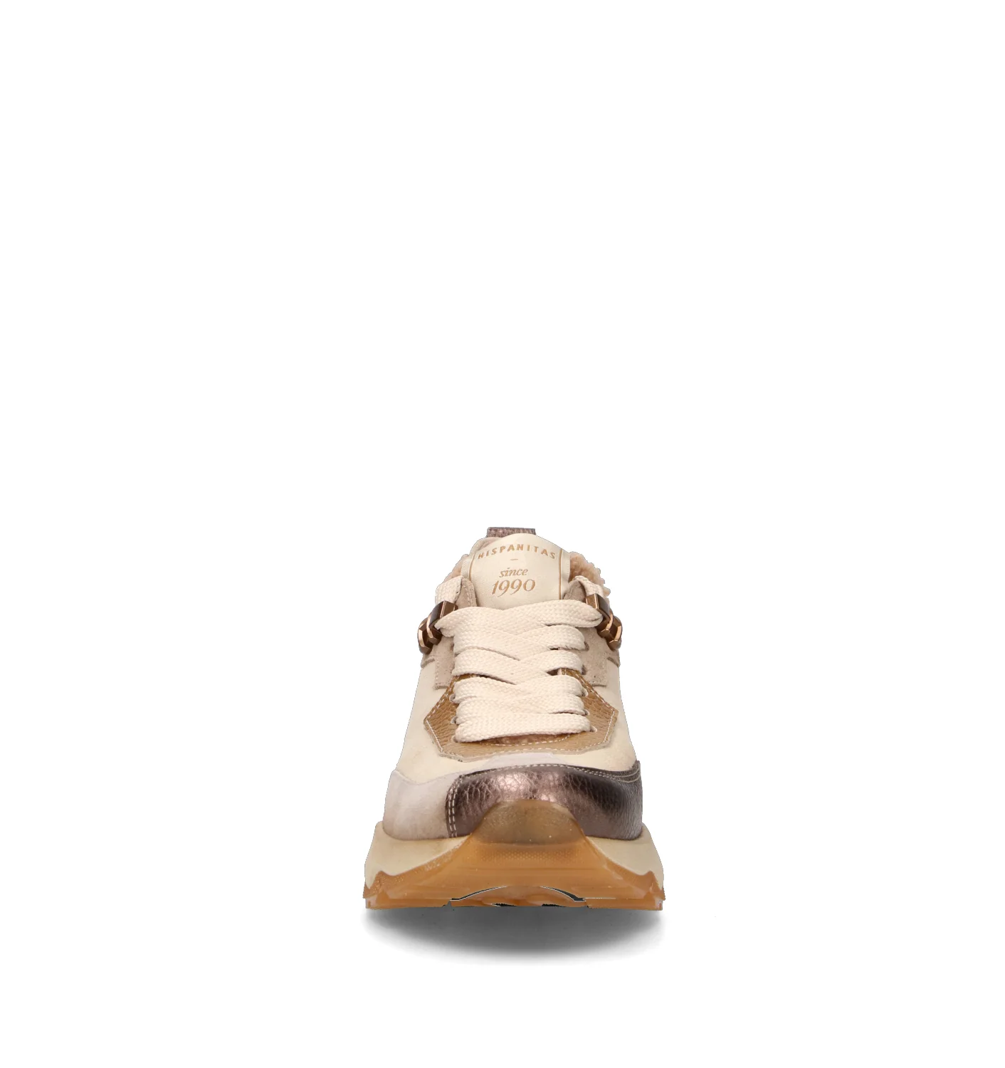 HISPANITAS Sneaker donna beige in suede - Image 3