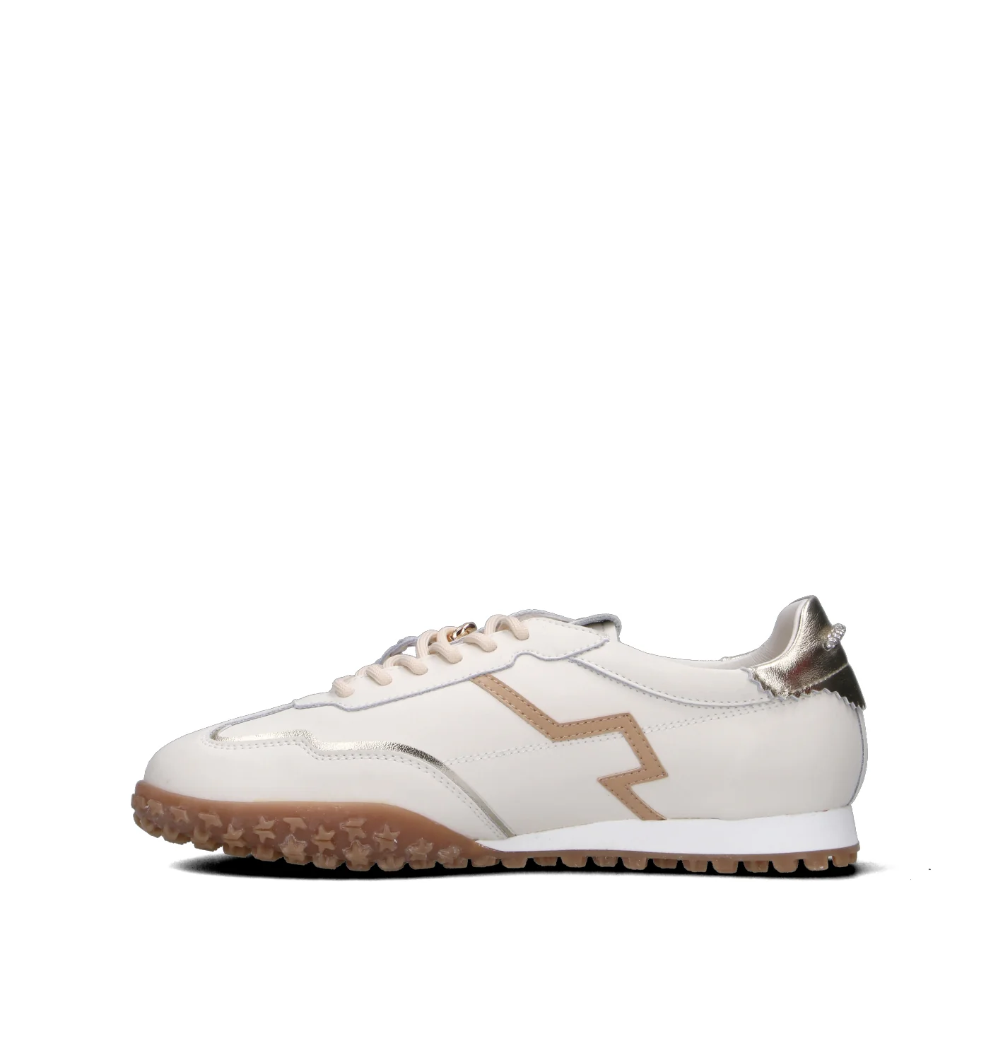 GIO+ Sneaker donna latte in pelle - Image 4