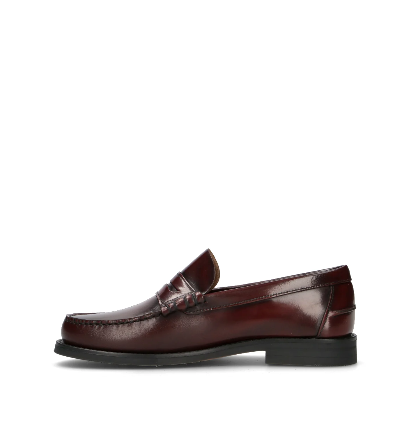 SAXONE Mocassino uomo bordeaux in pelle - Image 4