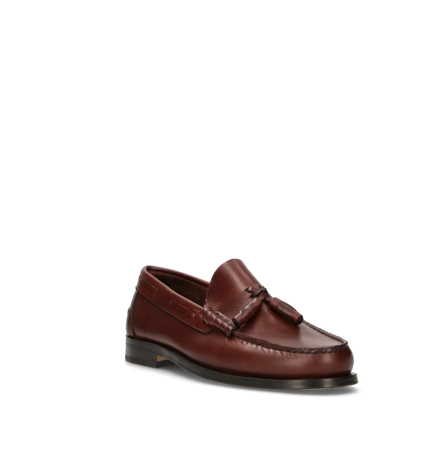 SAXONE Mocassino uomo red brown in pelle - Image 2