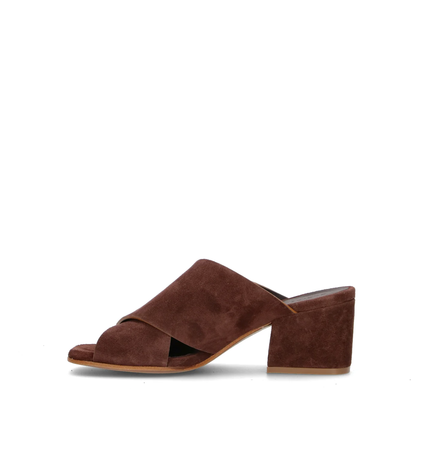 CURIOSITE Sandalo donna marrone in suede - Image 4