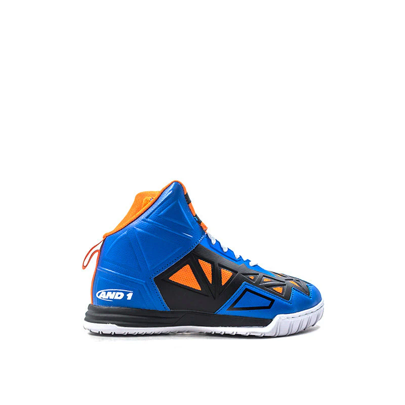 AND1 Scarpa da basket ragazzo blu/arancione