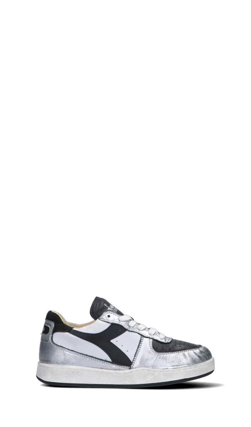 DIADORA HERITAGE Sneaker donna argento/nera in pelle