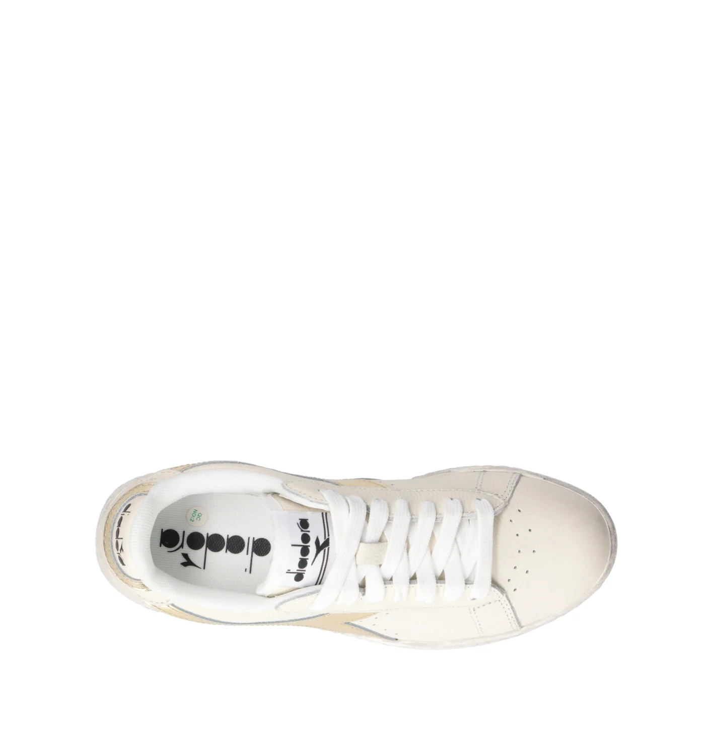 DIADORA GAME LOW WAXED Sneaker donna panna/oro in pelle - Image 5