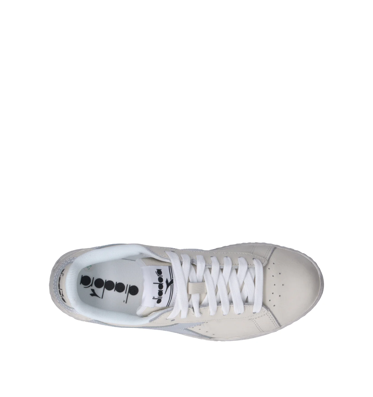 DIADORA GAME L LOW WAXED METAL WN Sneaker donna bianca/argento in pelle - Image 5