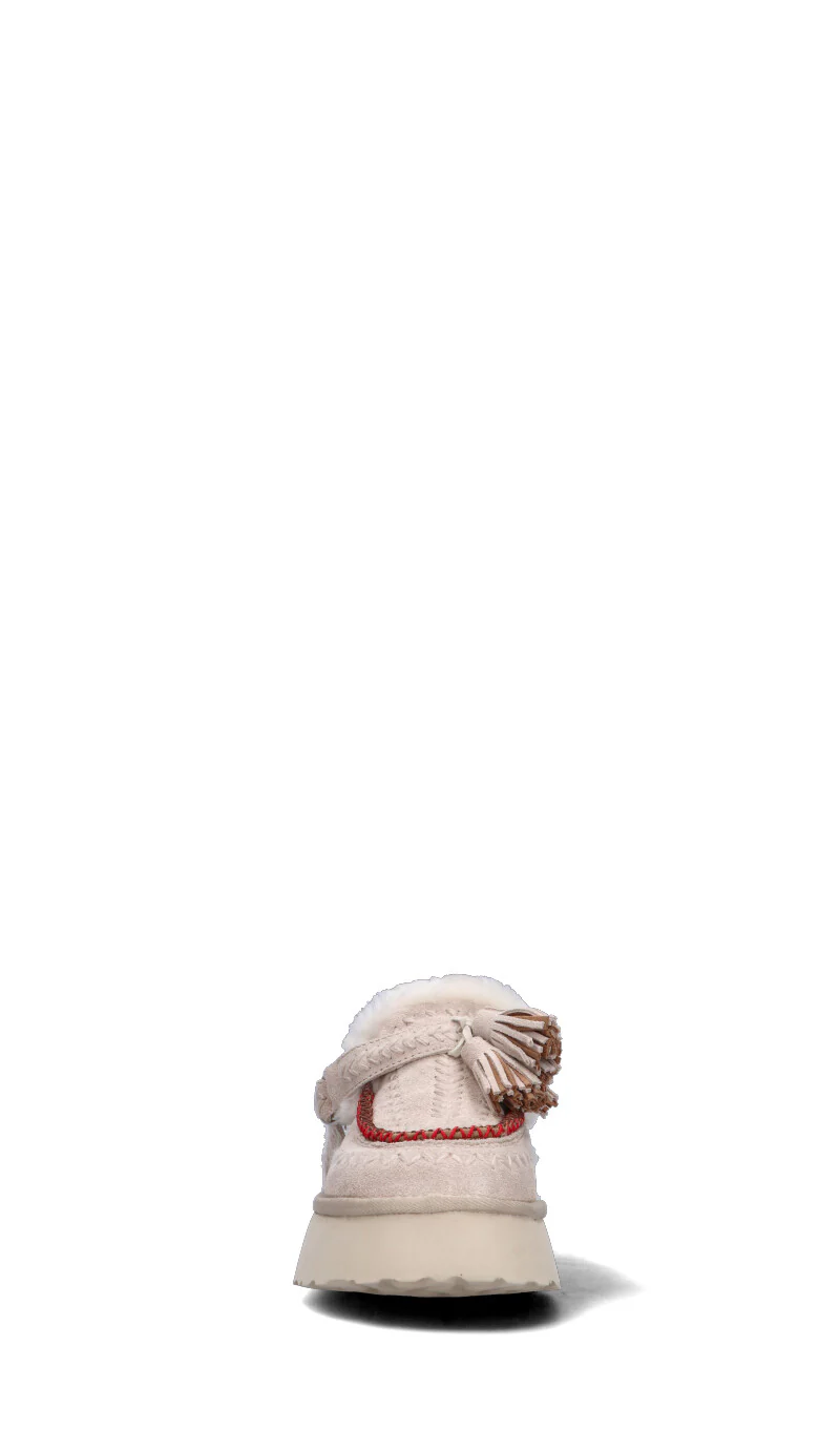 NANKU Stivaletto pelo beige in suede - Image 3