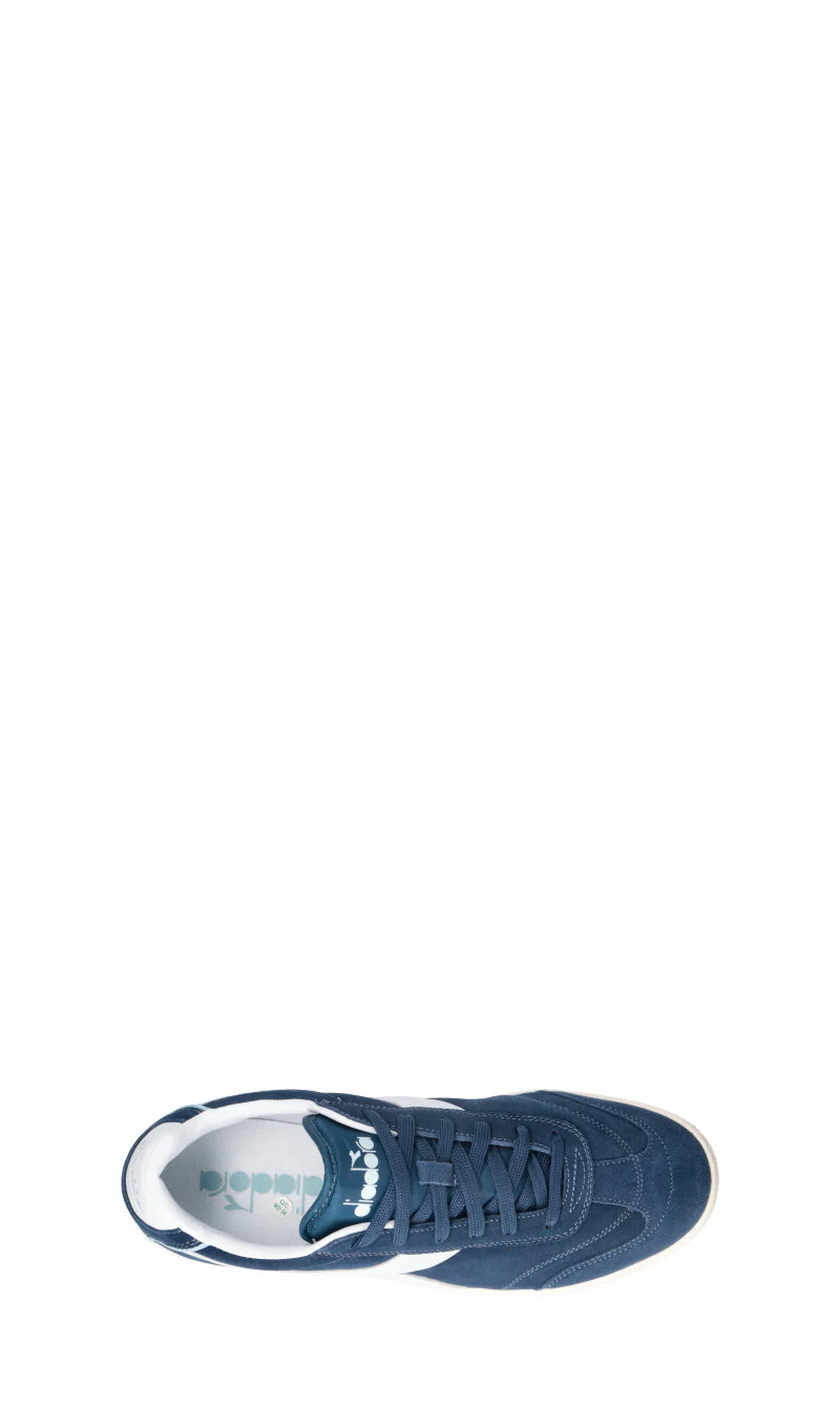 DIADORA Sneaker uomo blu/bianca in suede - Image 5