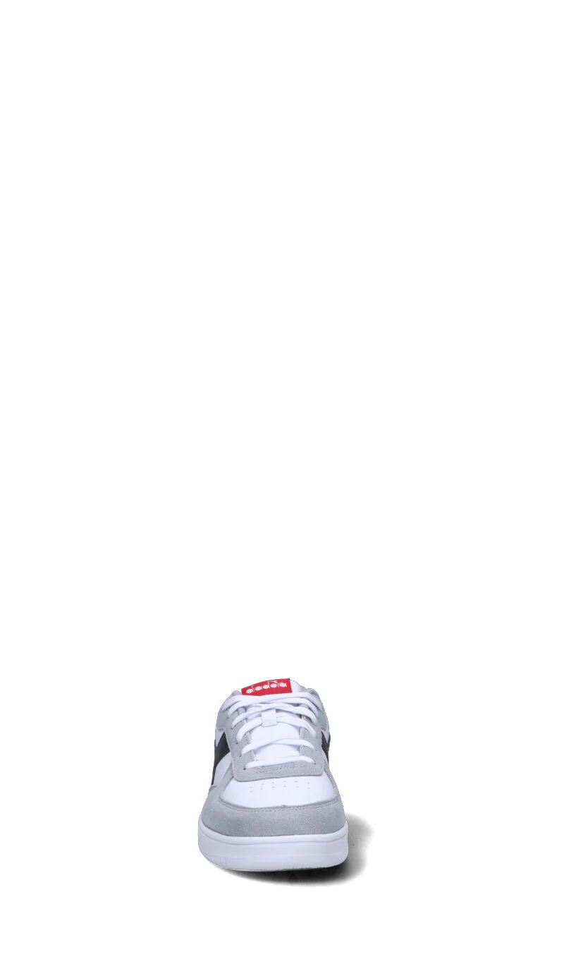DIADORA Sneaker uomo bianca/grigia/nera/rossa in suede - Image 3