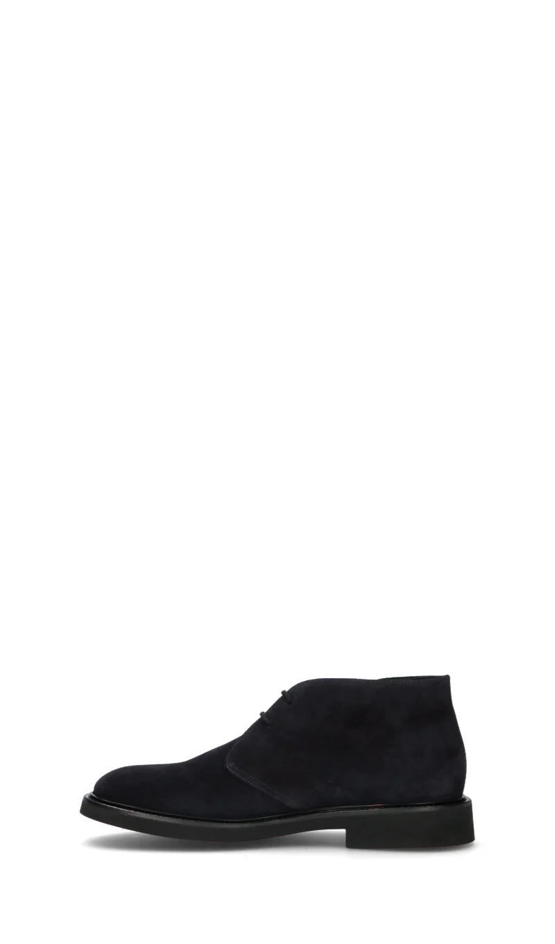DOUCAL'S Polacco uomo blu in suede - Image 4