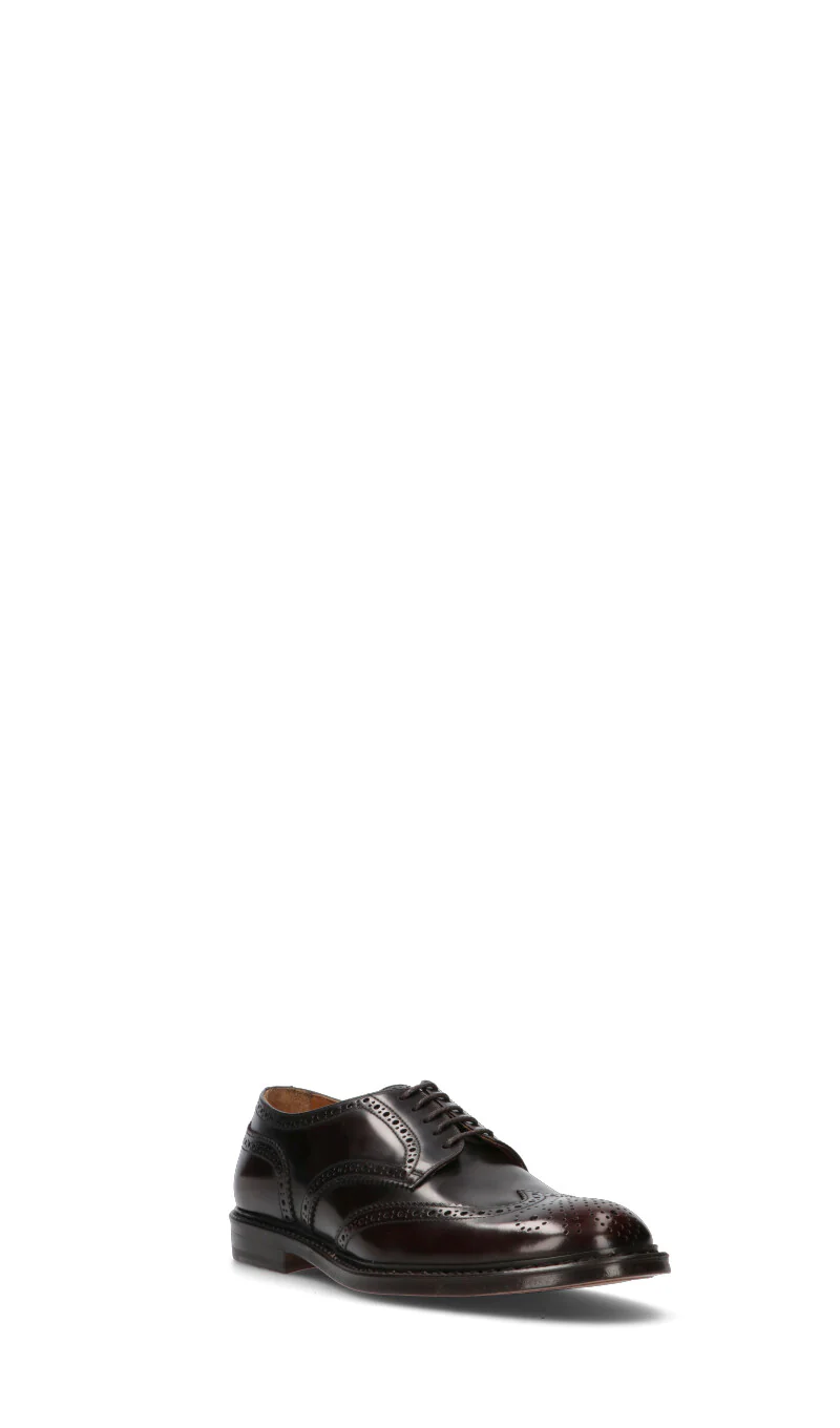 DOUCAL'S Stringata uomo marrone in pelle - Image 2
