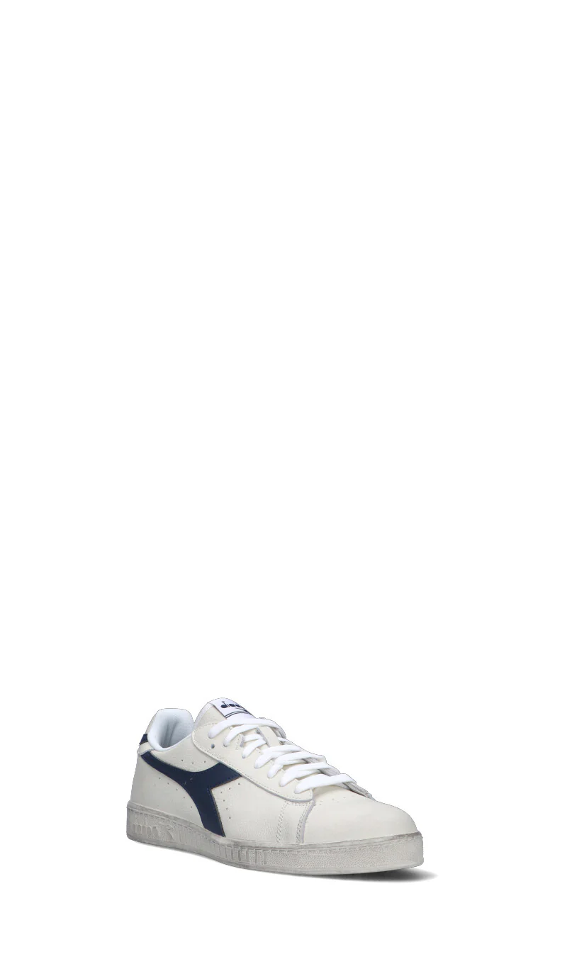 DIADORA GAME L LOW WAXED Sneaker uomo bianca/blu in pelle - Image 2