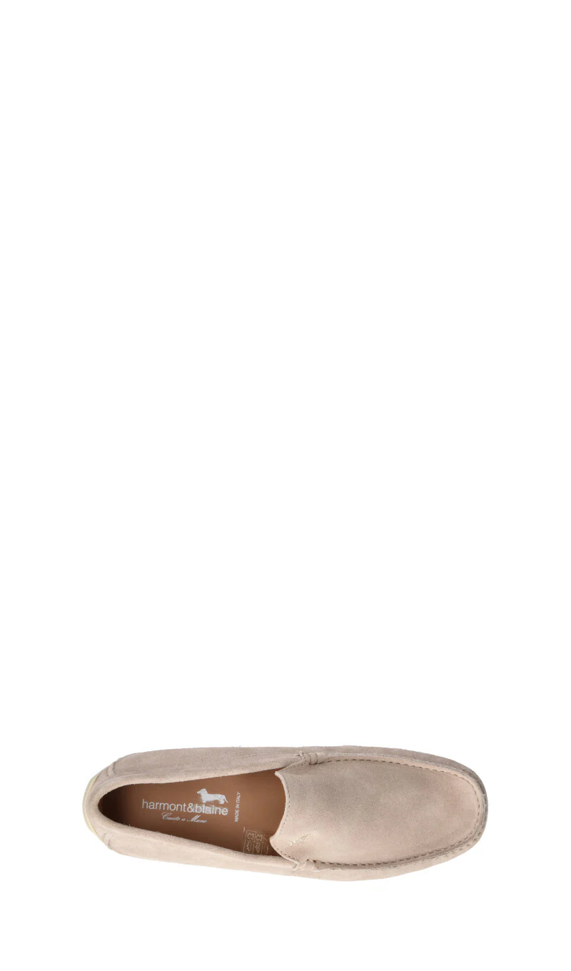 HARMONT&BLAINE Mocassino uomo beige in suede - Image 10
