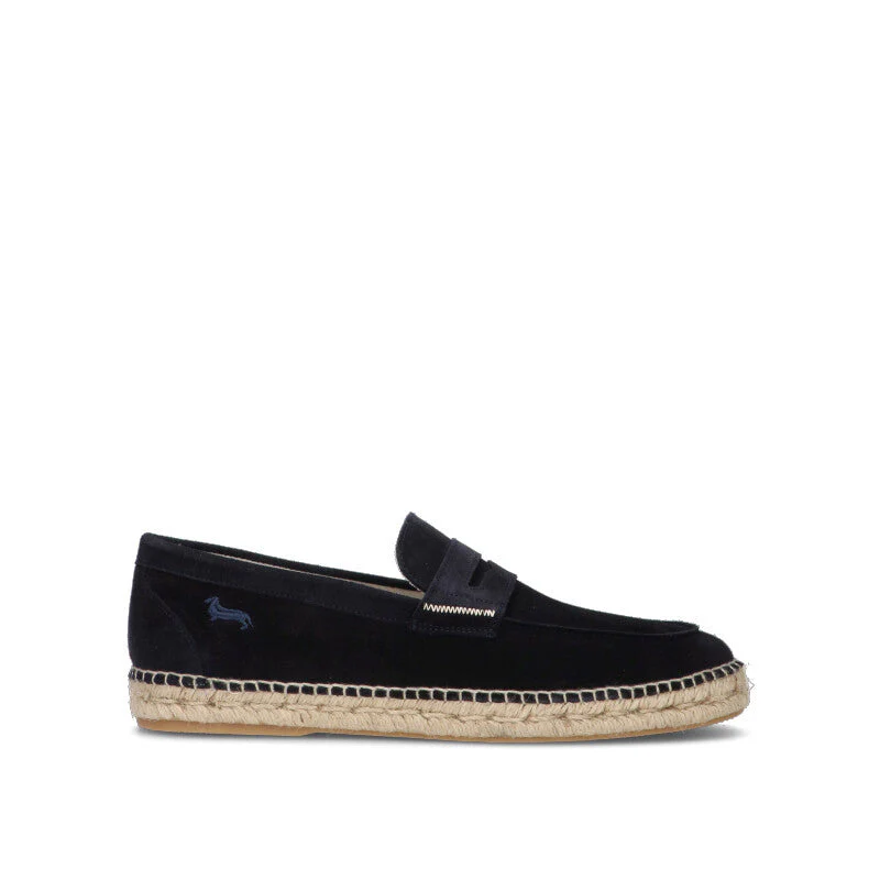 HARMONT&BLAINE Mocassino uomo blu in suede