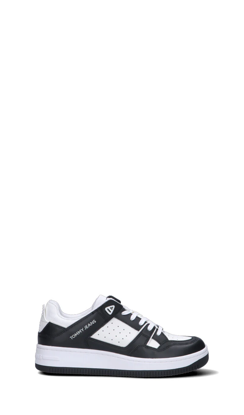 TOMMY HILFIGER JEANS Sneaker donna bianca/nera in pelle