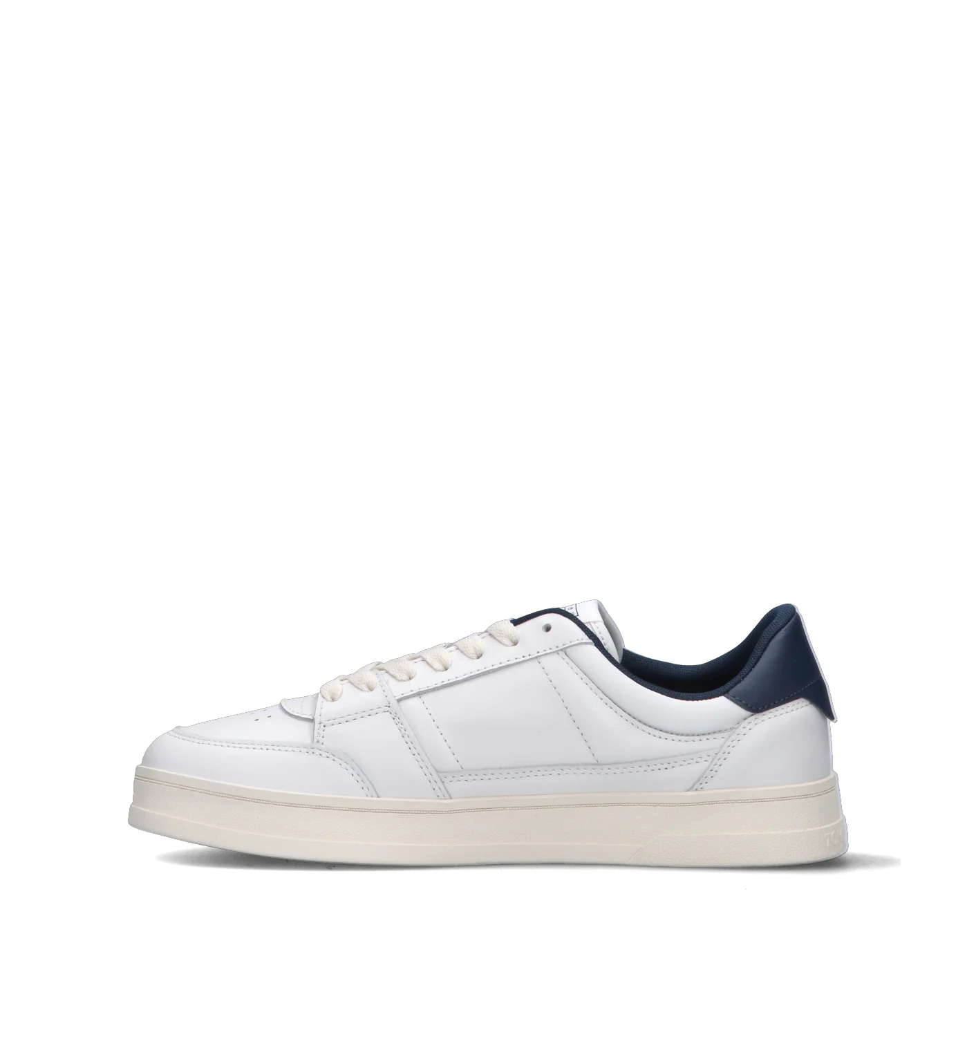 TOMMY HILFIGER JEANS Sneaker uomo bianca/blu in pelle - Image 4