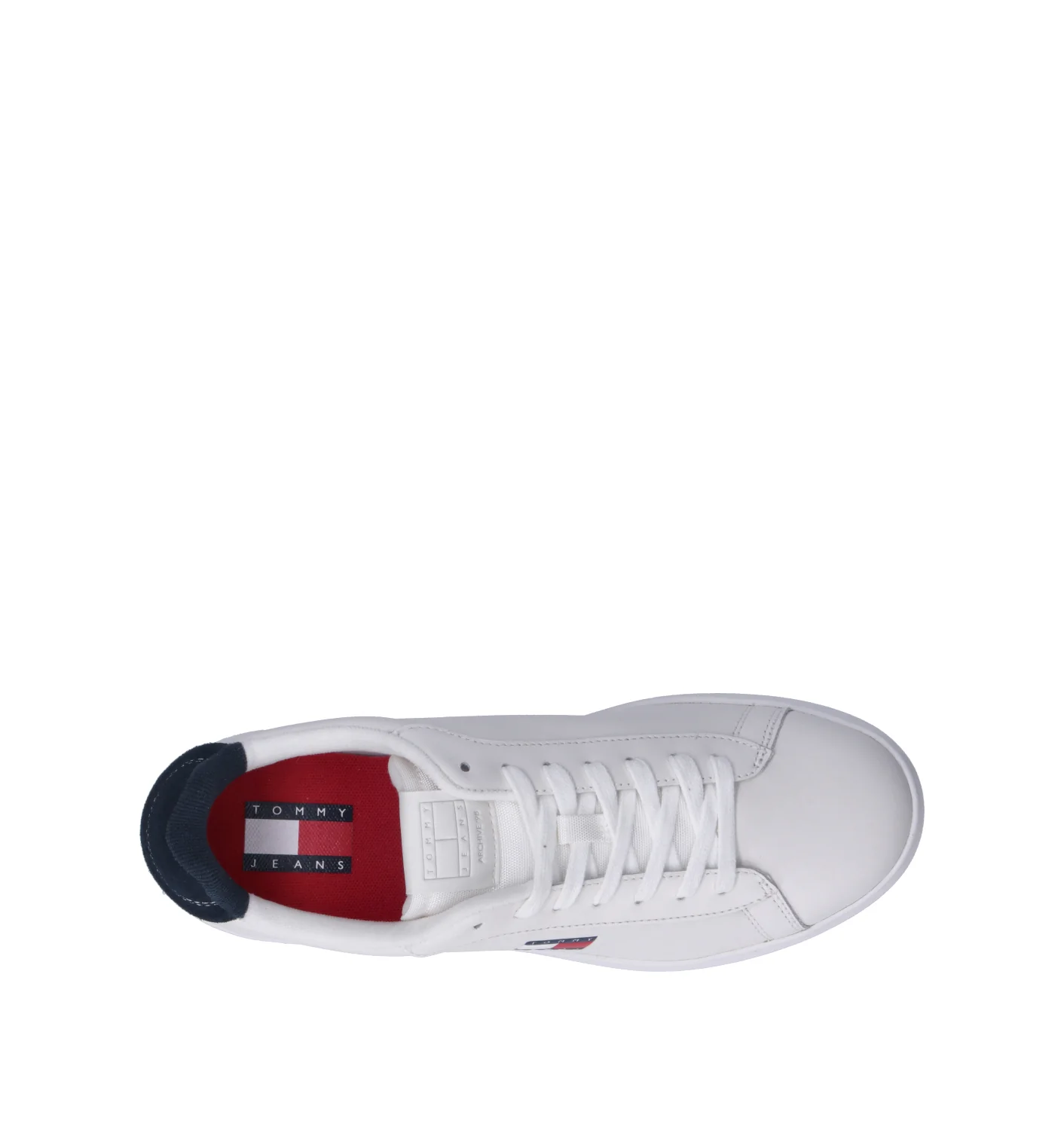 TOMMY HILFIGER JEANS Sneaker uomo bianca in pelle - Image 5