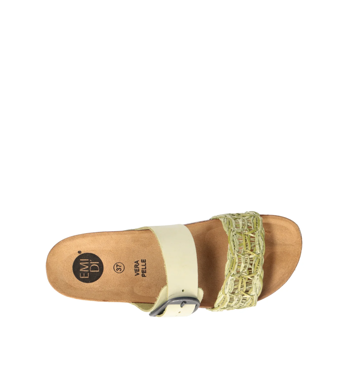 EMIDI' Ciabatta donna verde in pelle - Image 5